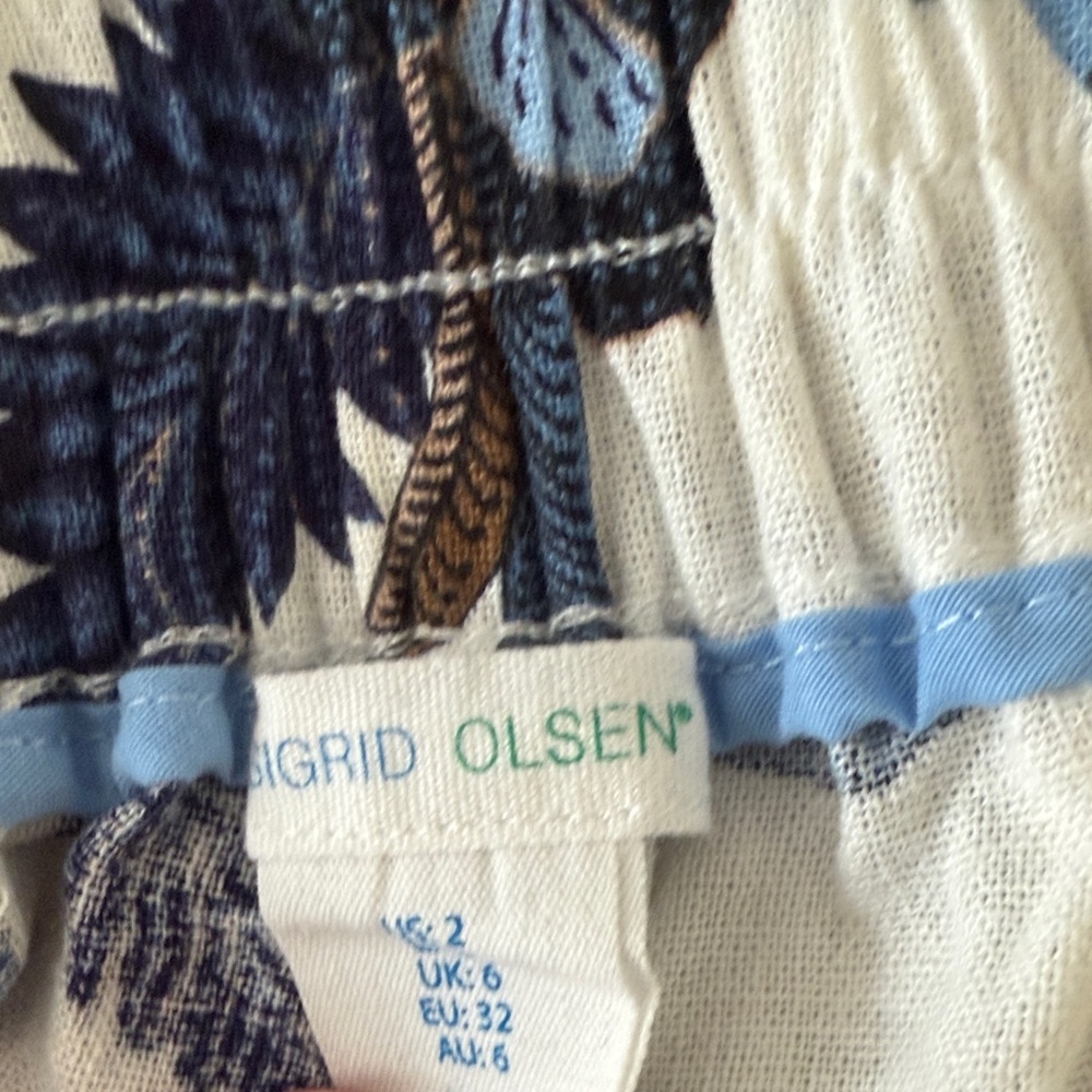 Sigrid Olsen Blue and Brown Pants - Picture 3 of 4